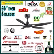 Deka Ceiling Fan KRONOS F5DC Black ((7 Speed)) Remote Control Ceiling Fan ((56 inch)) / Elmark Dolph