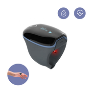 Pulse Oximeter Oxygen Saturation Heart Rate Monitor for Sleep Apnea Fitness with Vibration Alarm APP