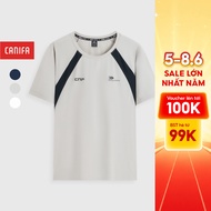 Men's active t-shirt with loose color combination CANIFA 8TS26C005