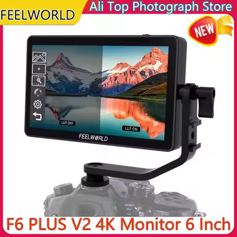 FEELWORLD F6 PLUS V2 4K Monitor 6 Inch on Camera DSLR Field Monitor 3D LUT Touch Screen IPS FHD 1920