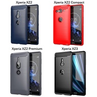 Anti-Crack Casing Sony Xperia XZ3 XZ2 Premium L3 L2 L1 XA1 XA2 Plus / Ultra XA1+ XA2+ Soft Carbon Phone Case Cover