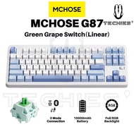 [🇸🇬READY STOCK] MCHOSE G87 Mechanical Gaming Keyboard 87 Key 10000mAH RGB Tri-Mode Wired Bluetooth 2