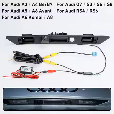CVBS/AHD 720P RCD330 Car Reverse Trunk Handle Camera with Filter Relay For Audi A3 A4 A6 B6 B7 S3 S6