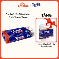 [BUY LOTS OF 10 ROLLS OF 3 PLY, GET 1 ROLL OF GVS 4] Tempo Toipa Premium Toilet Paper 3 Layers, Dura