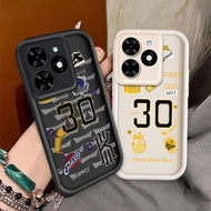 Casing For Compatible Tecno Spark G0 2024 Tecno Spark 20 Tecno Spark 20C ITEL A70 NO.30 NBA Star Sil
