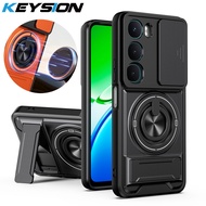 KEYSION Magnetic Phone Case for VIVO Y21d Y31 5G Y19S Pro Slide Camera Protection Upright Kickstand 
