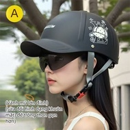 New Motorcycle Helmet-Universal for Men Women-Electric Motorcycle Half Helmet Peaked Baseball Cap He