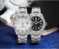 SAN MARTIN SN0130-G｜NH34｜ GMT ｜貝母面｜42mm｜自動機械錶｜藍寶石玻璃｜100m 防水 