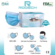 ✎❂❃Roosch 3-Ply Disposable Surgical Face Mask (50pcs) FDA Approved with EC Accreditation