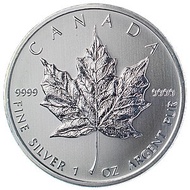 SHINA SILVER COIN ( KOIN PERAK ) CANADIAN MAPLE LEAF 2015 1OZ