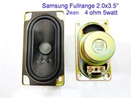 ลำโพงฟูลเร็นจ์ 2ตัว(1คู่) 4โอห์ม 5W. Samsung สำหรับงานDIY ทรง4เหลี่ยม ขนาด 2.0x3.5 นิ้ว เน้นเสียงกลาง Speaker Full range size 2.0x3.5 inch (1Pair/ 2pcs.)