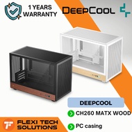 Flexi Tech DeepCool CH260 MATX WOOD Case - Black/white