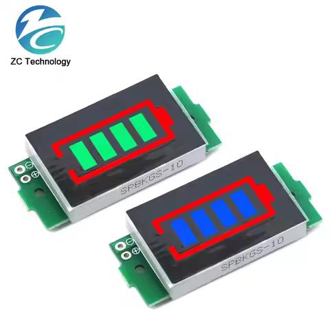 1S - 4S-8S Single 3.7V Lithium Battery Capacity Indicator Module 4.2V Blue Display Electric Vehicle 