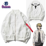 Kazutora Hanemiya Cosplay Tokyo Revengers Costumes White Valhalla Uniform Baseball Coat Mikey Drake