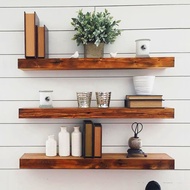 Rak Dinding Hiasan Menarik Di Bilik Air Atau Bilik Tidur/DIY FLOATING WALL SHELF 60CM BLACK CHOCOLAT