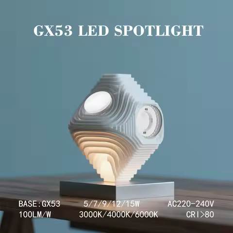 1-10pcs LED Spotlight GX53 5W-15W 220V Reflector, 60W Equivalent, Disc Frosted Puck Warm White 2700K