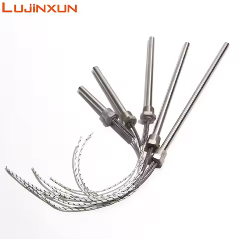 LUJINXUN DN15/21mm Thread Cartridge Heater Heating Element 201SS 15mm Tube Dia. 300W/500W/800W/1000W