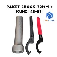 32mm 8pt Deep Shock Socket Wrench + 45-52HOOK For Steering Wrench HONDA.