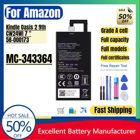 MC-343364 for Amazon Kindle Oasis 2 9th CW24WI 58-000173 0 Cycle Battery High Quality Replacement Li