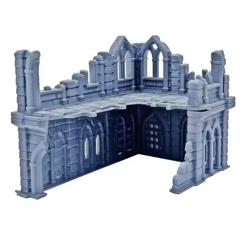Building Ruins Terrain Scenery for DND/Warhammer/Wargames 3D Printed Wargaming Terrain Residence Rui