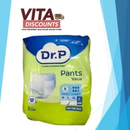 [SAMPLE-PACK JENIS PANTS] DR.P PANTS VALUE ADULT DIAPERS SIZE L 3S