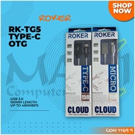 Roker Cloud RK-TG5 Type-C 150mm Length Nylon Thread 480Mbps USB 3.0 OTG Cable