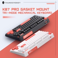 Thunderobot k87pro tri-mode mechanical keyboard Bluetooth 2.4g wireless wired gasket structure full key hot-swappable 84 keys gaming keyboard