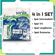 ERC Bundle Pack:4in1 Pad set Easywrite Quiz 1/4 1/2 Intermediate Crosswise Lengthwise & Grade Paper