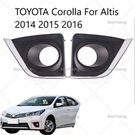 Bochang กันชนหน้าฝากฝาครอบไฟตัดหมอกไฟตัดหมอกสำหรับ TOYOTA Corolla สำหรับ Altis 2014 2015 2016ฝาครอบโ