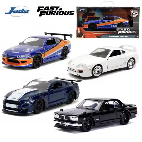 Jada 1:32 Fast & Furious Diecast Model Cars-Nissan Silvia Ford Mustang GT Toyota Supra Nissan Skylin