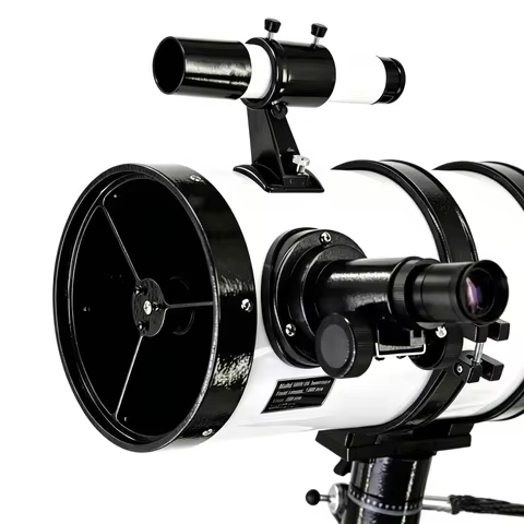 Skyoptikst 6" 750mm Newtonian Reflector Telescope - Fast f/5 EQ Mount with PL25/PL6.5 Eyepieces, Bar