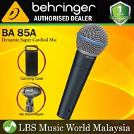Behringer BA-85A Dynamic Mic Super Cardioid Microphone with Carrying Case (BA85 BA 85)