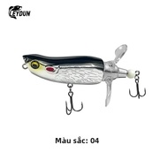 Popper Mồi câu cá mồi nước cứng hàng đầu Whopper plopper mềm xoay đuôi 85mm 15g Popper wobblers cho 