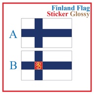 Finland Flag Sticker Rectangle Postcard / Stiker Pelekat Poskad Bendera Finland