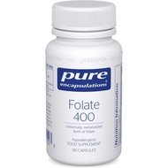 Pure Encapsulations Folate 400 Folate Folic Acid Fertility, 90 Capsules | Preconception & Homocystei