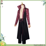 One Piece Hawkeye Mihawk Cosplay Costume Stand Collar Battle Robe Cosplay Anime Role Play Set HYG