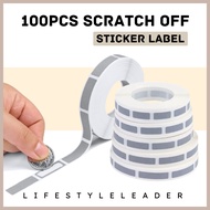 100Pcs Scratch Off Label Silver Rectangle Adhesive Scratch Off Sticker Card Scratchcard Sticker 刮刮乐