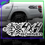 *<ZAL STICKER> CAR STICKER TERABAI BORNEO JDM 4x4 OFFROAD (1SET KIRI & KANAN)