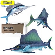 ✵✾ Ocean Animal Figurine Swordfish Simulation Sea Life Model Aquarium PVC Action Figures Collection Educational Toys for Children