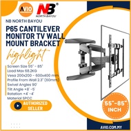 NB North Bayou 55"-85" 55 65 75 80 85 Inch TV Monitor Cantilever Double Arm Wall Mount Bracket P65