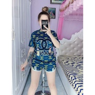 BORONG SET 3D SELUAR PENDEK (RANDOM 1IKAT 10SET) BAJU VIETNAM VIRAL