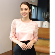 VERONIQA Blouse VE-B864 ดัชเชสซาติน แขนยาว IGPU22-4