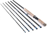 13ft 8-9wt or 14ft 9-10wt 6 Pieces Sections Carbon Spey Fly Fishing Rod Pole Double Hand Medium Fast