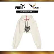 Puma x LEMLEM Women Cropped Long Sleeve Hoodie Sweatshirt - Ghost Pepper 52396133
