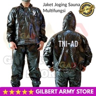 GILBERT ARMY STORE Jas Hujan Sauna Joging Pria Raincoat Multifungsi terbaru  jaket  TNI ad Hitam