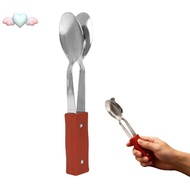 Stainless Steel Musical Spoon with Plastic Handle, Traditional Folk Hand Percussion Instrument Herit