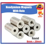 [1PCS] Neodymium Round Magnet with Hole