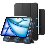 雜乜鋪 - 適用於 iPad Air 11 超薄磁吸觸控筆保護套 M2(2024),iPad Air 6 / 5 / 4 代(2024 / 2022 / 2020),強大的磁性附件,三折支架保護套 觸