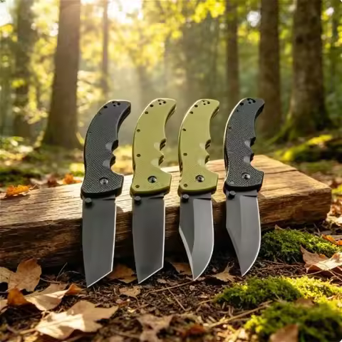 Daily Use Portable Folding Pocket Outdoor Camping Hiking Fishing Survival Knife Hunting 8CR13MOV Bla