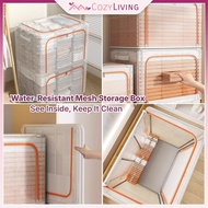 Cozy Living 24L 66L 80L 110L PVC Storage Box Transparent Foldable Stackable Waterproof Organizer 101